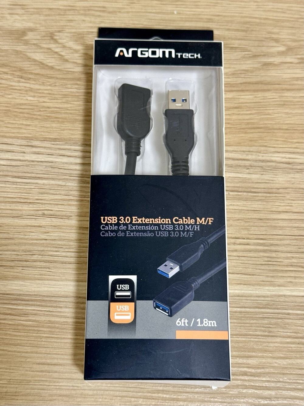 ArgomTech USB 3.0 Extension Cable M/F (6ft / 1.8m)